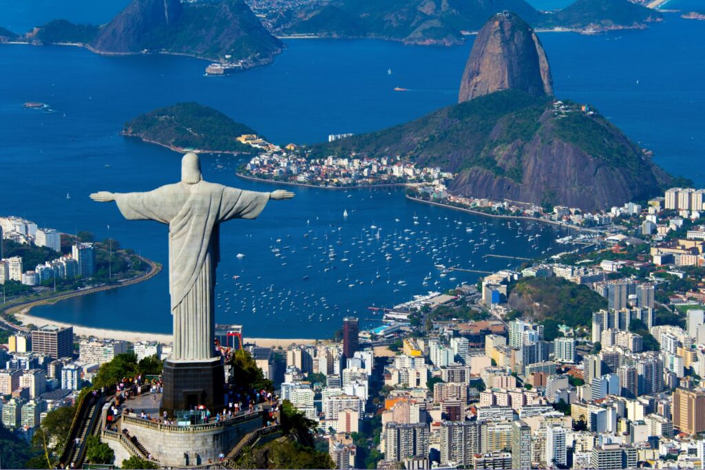 Aerial view of Rio de Janeiro brazil