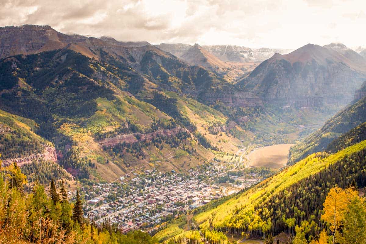 Colorado, Telluride aerial fall
