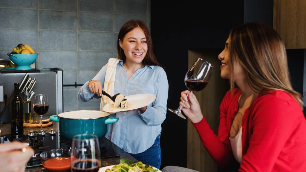 Women having a Galentine's Day Dinner