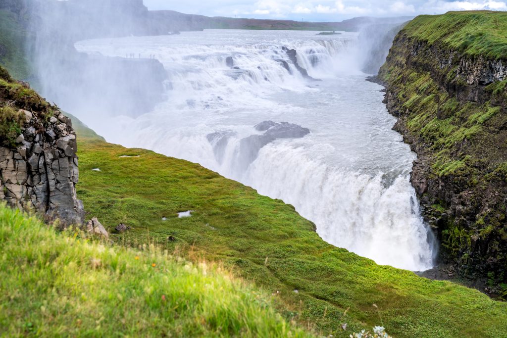Spectacular Gullfoss waterfall in Iceland